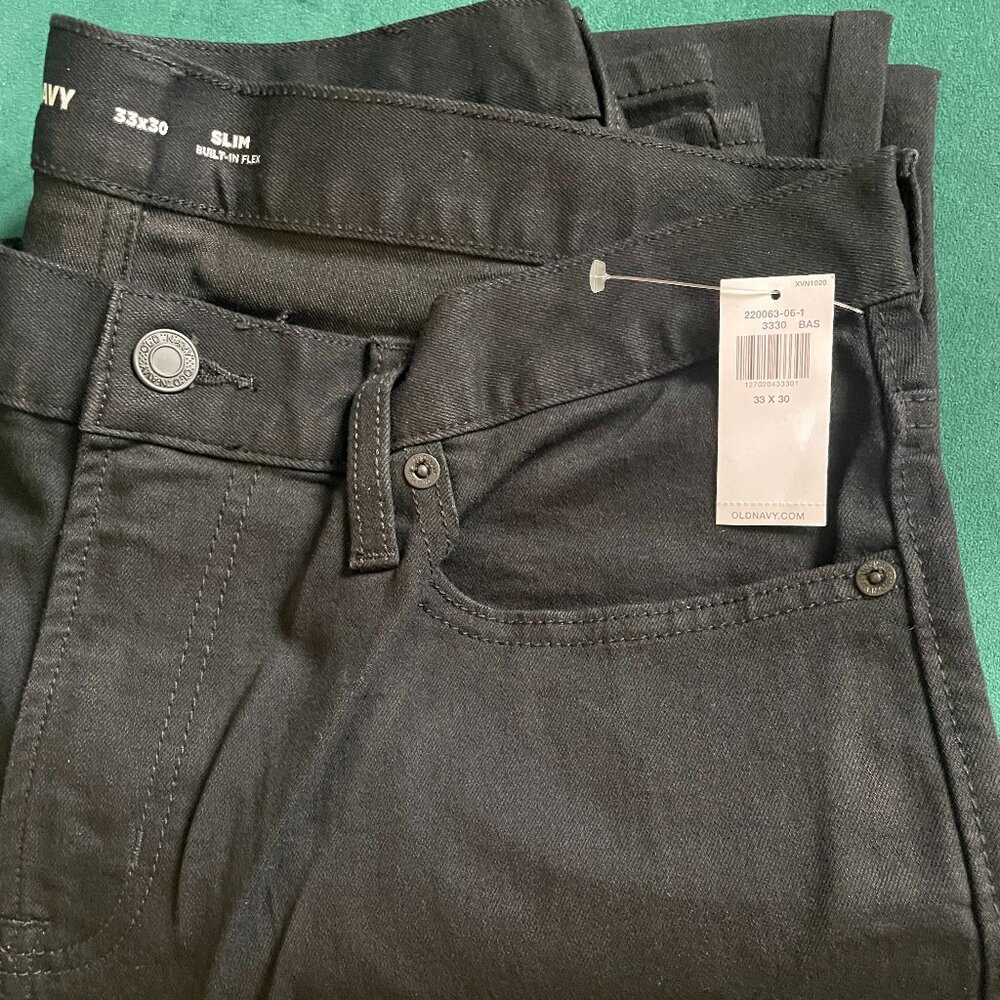 Old navy black jeans (new, never worn) 33x30